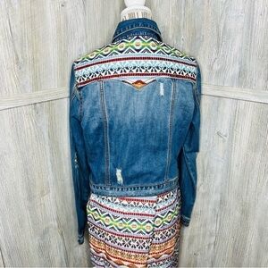 Stetson Skirt and Jacket Set Denim and Embroidery